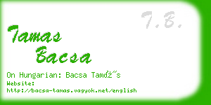 tamas bacsa business card